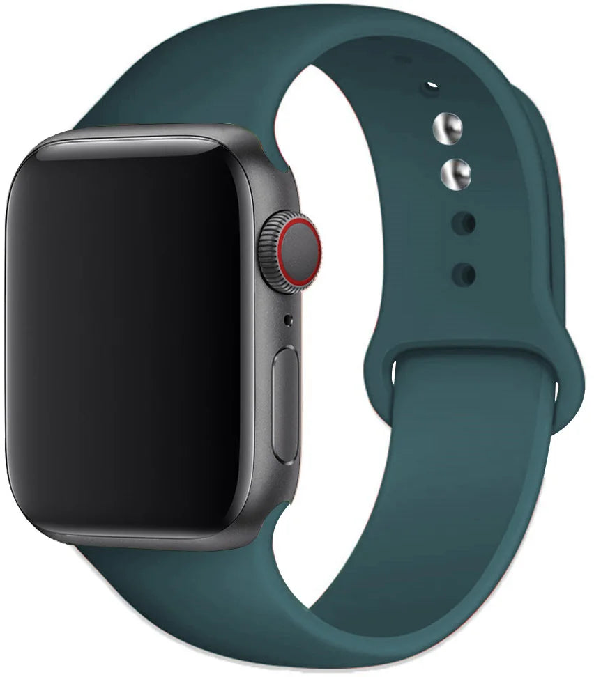 Silicone Strap For Apple Watch Bands 45mm 44mm 40mm 41mm 49mm 42mm 46mm Sport bracelet iwatch series se 6 7 8 9 10 11 Ultra 3 2