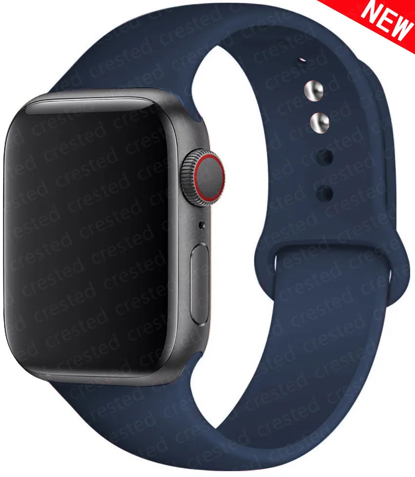 Silicone band For Apple Watch strap 44mm 49mm 40mm 41mm 46mm 42mm 45mm 38mm sports bracelet iWatch series 10 9 8 7 5 SE ultra 2
