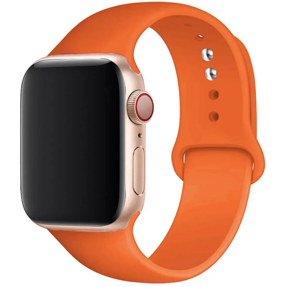 Sport Silicone For Apple Watch Ultra Band 49mm 40mm 44mm 42/38mm Soft rubber Bracelet iWatch series 9 8 7 6 SE 5 41mm 45mm Strap