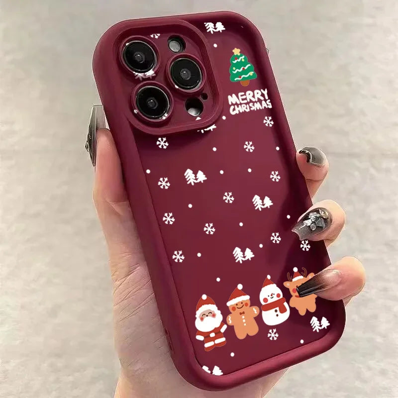 Christmas and Santa Elk Phone Case For iPhone