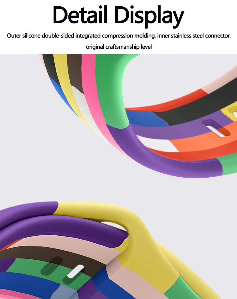 Silicone band For Apple Watch strap 44mm 49mm 40mm 41mm 46mm 42mm 45mm 38mm sports bracelet iWatch series 10 9 8 7 5 SE ultra 2