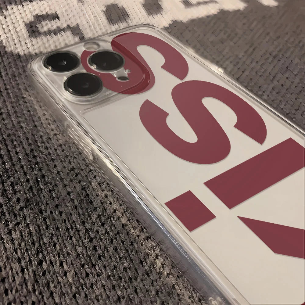 Kiss Transparent Silicone Cover Phone Cases For iPhone