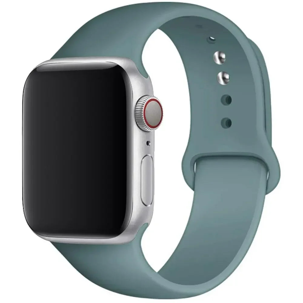 Sport Silicone For Apple Watch Ultra Band 49mm 40mm 44mm 42/38mm Soft rubber Bracelet iWatch series 9 8 7 6 SE 5 41mm 45mm Strap