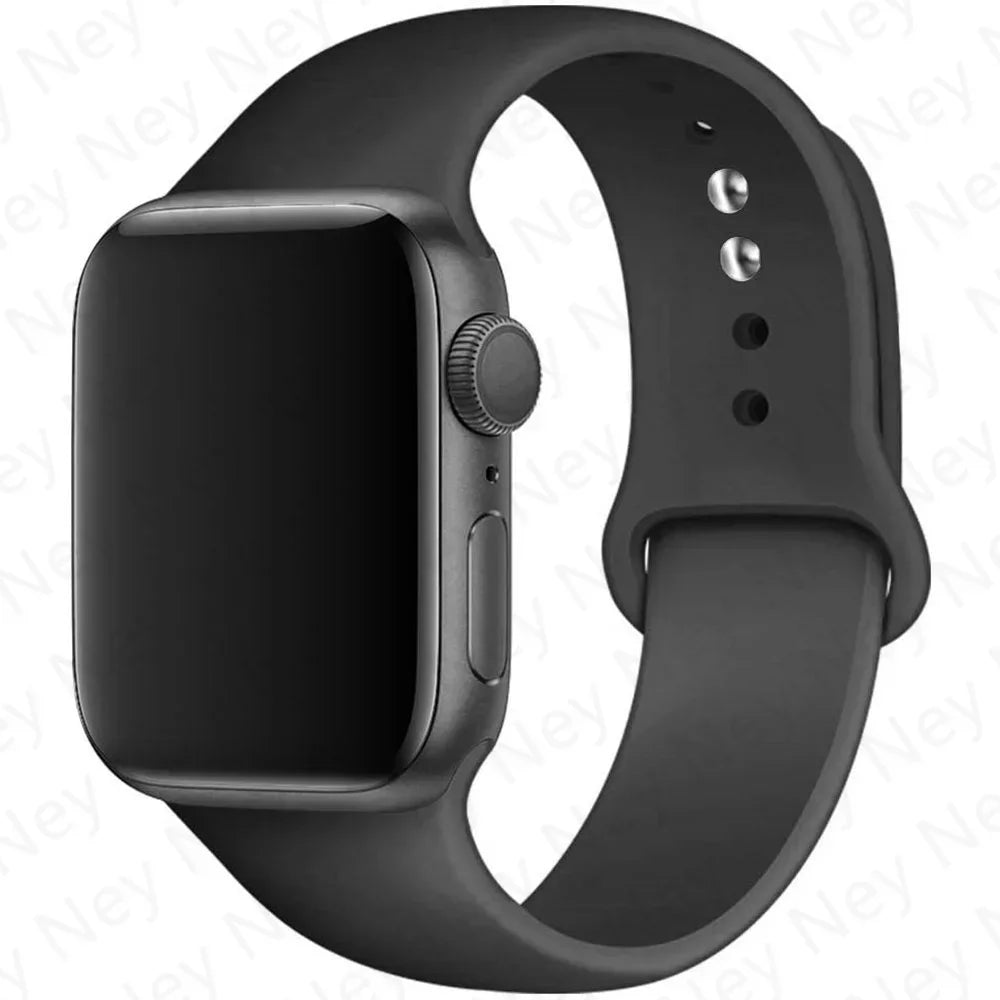 Sport Silicone For Apple Watch Ultra Band 49mm 40mm 44mm 42/38mm Soft rubber Bracelet iWatch series 9 8 7 6 SE 5 41mm 45mm Strap