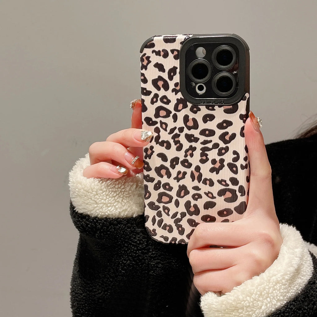 Leopard Pattern Silicone Case For iPhone