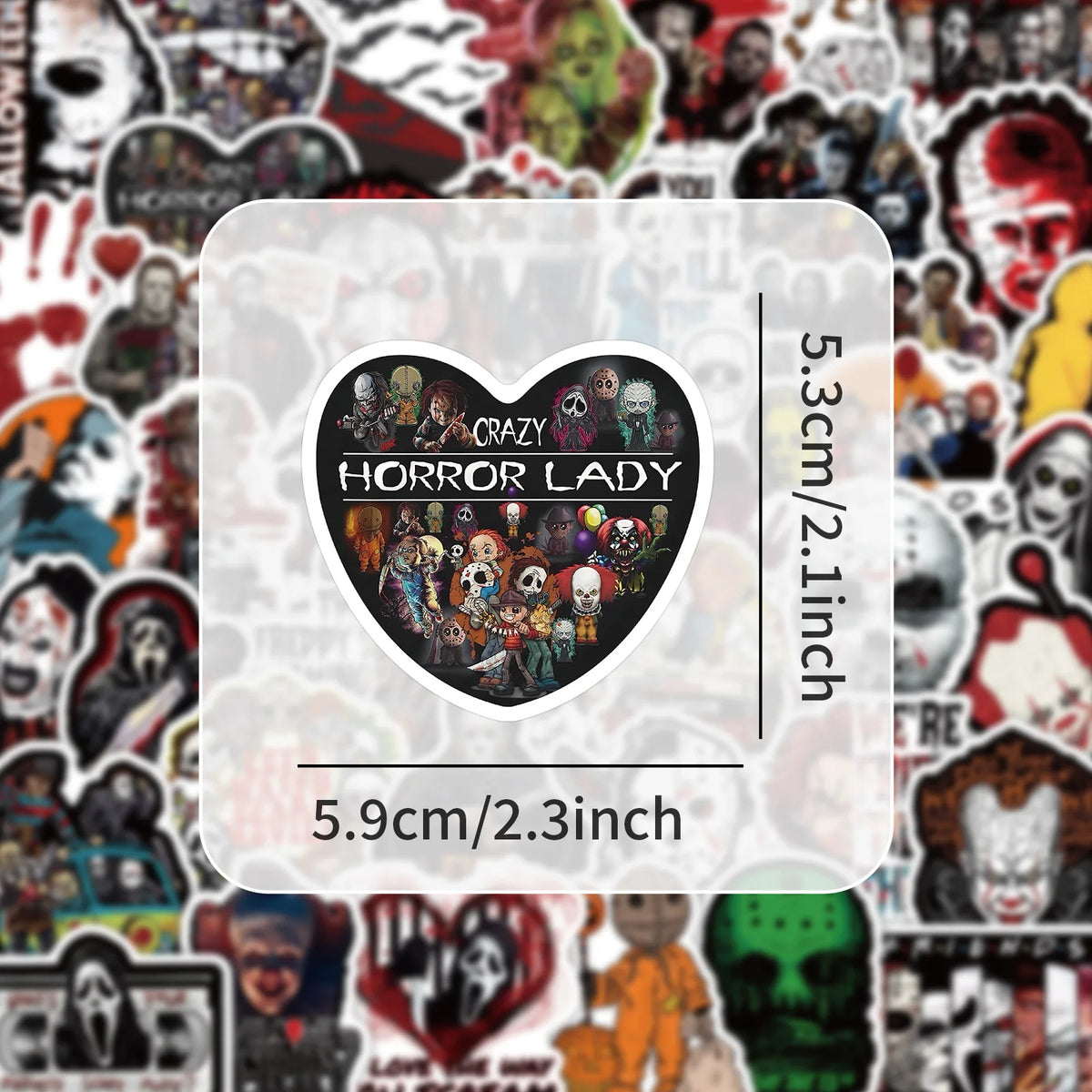 50PCS Halloween Horror Character Stickers