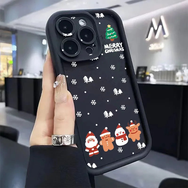 Christmas and Santa Elk Phone Case For iPhone