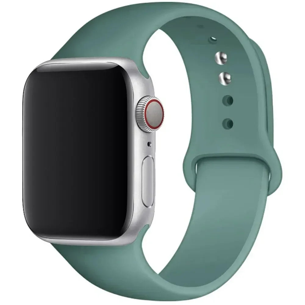 Sport Silicone For Apple Watch Ultra Band 49mm 40mm 44mm 42/38mm Soft rubber Bracelet iWatch series 9 8 7 6 SE 5 41mm 45mm Strap