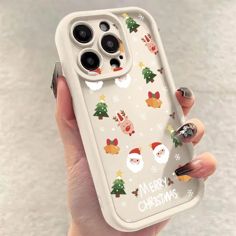 Christmas and Santa Elk Phone Case For iPhone