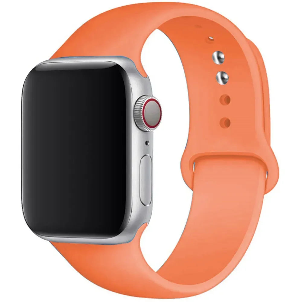 Sport Silicone For Apple Watch Ultra Band 49mm 40mm 44mm 42/38mm Soft rubber Bracelet iWatch series 9 8 7 6 SE 5 41mm 45mm Strap
