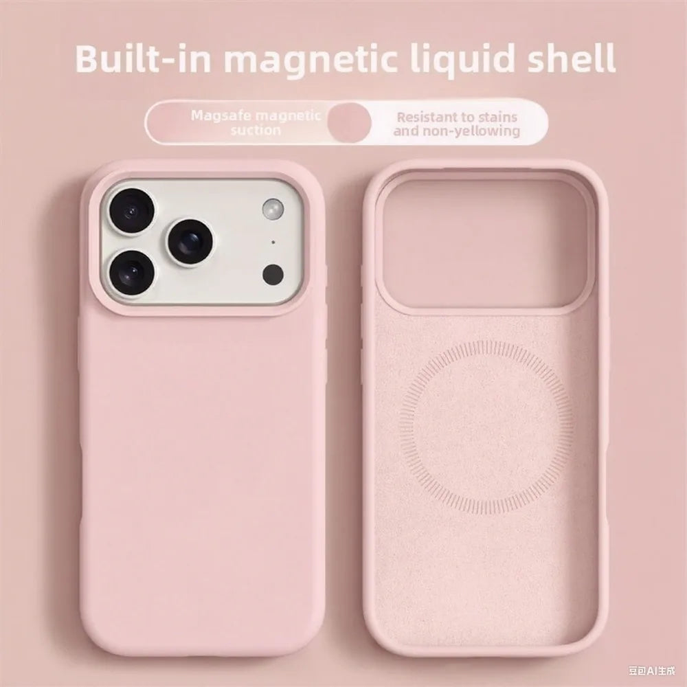 Max Liquid Silicone Mag Safe Phone Cases For iPhone