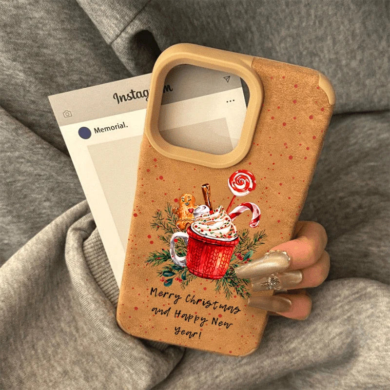 Winter Coffee Christmas Design Phone Case For iPhone