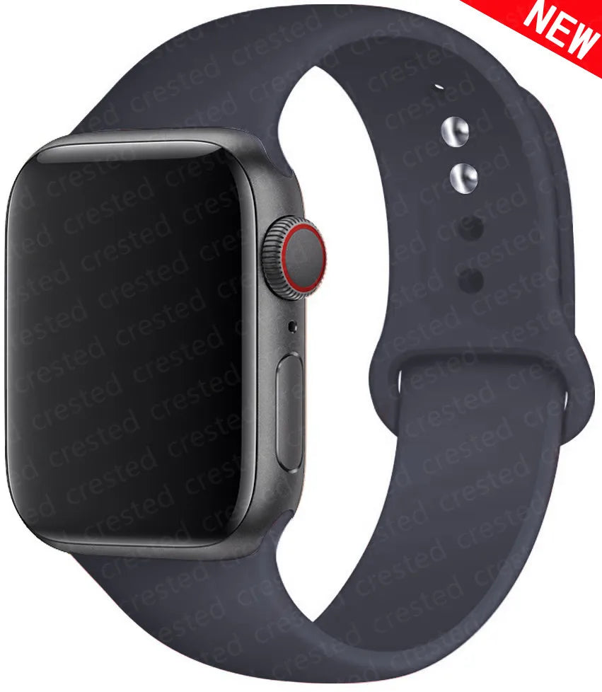 Silicone band For Apple Watch strap 44mm 49mm 40mm 41mm 46mm 42mm 45mm 38mm sports bracelet iWatch series 10 9 8 7 5 SE ultra 2