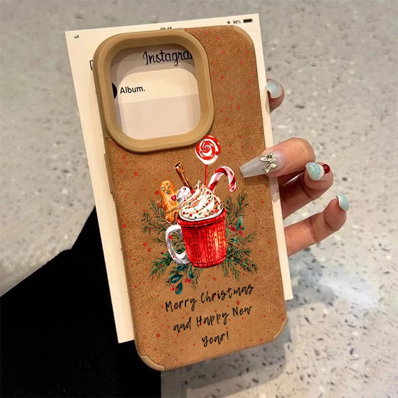 Winter Coffee Christmas Design Phone Case For iPhone