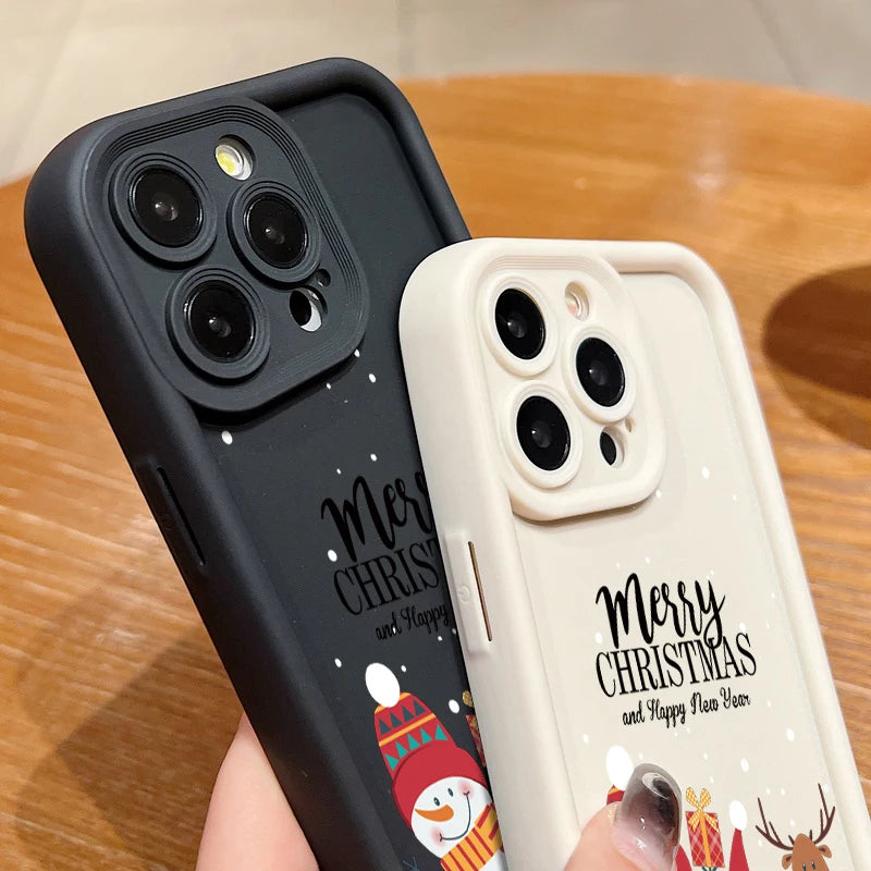 Silicone Christmas Pattern Case For iPhone