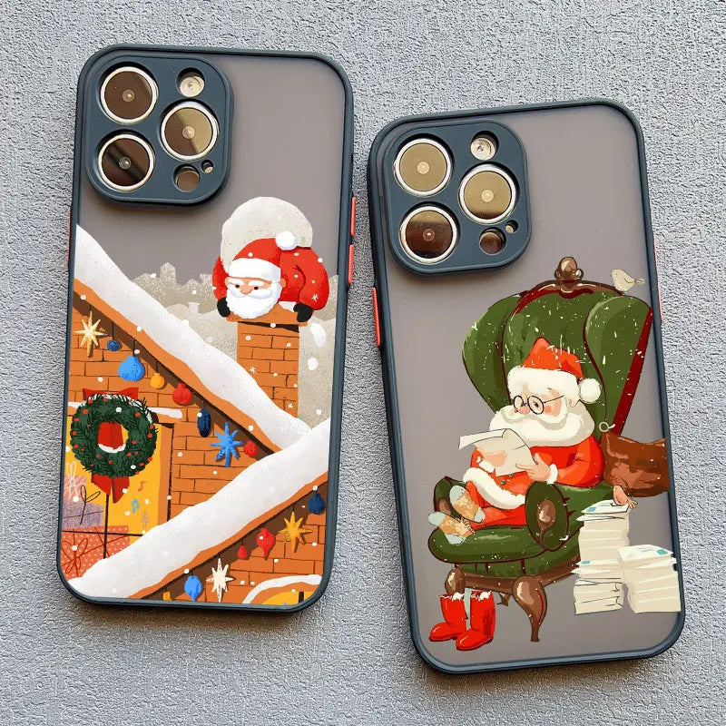 Luxury Cartoon Christmas Phone Cases for iPhone