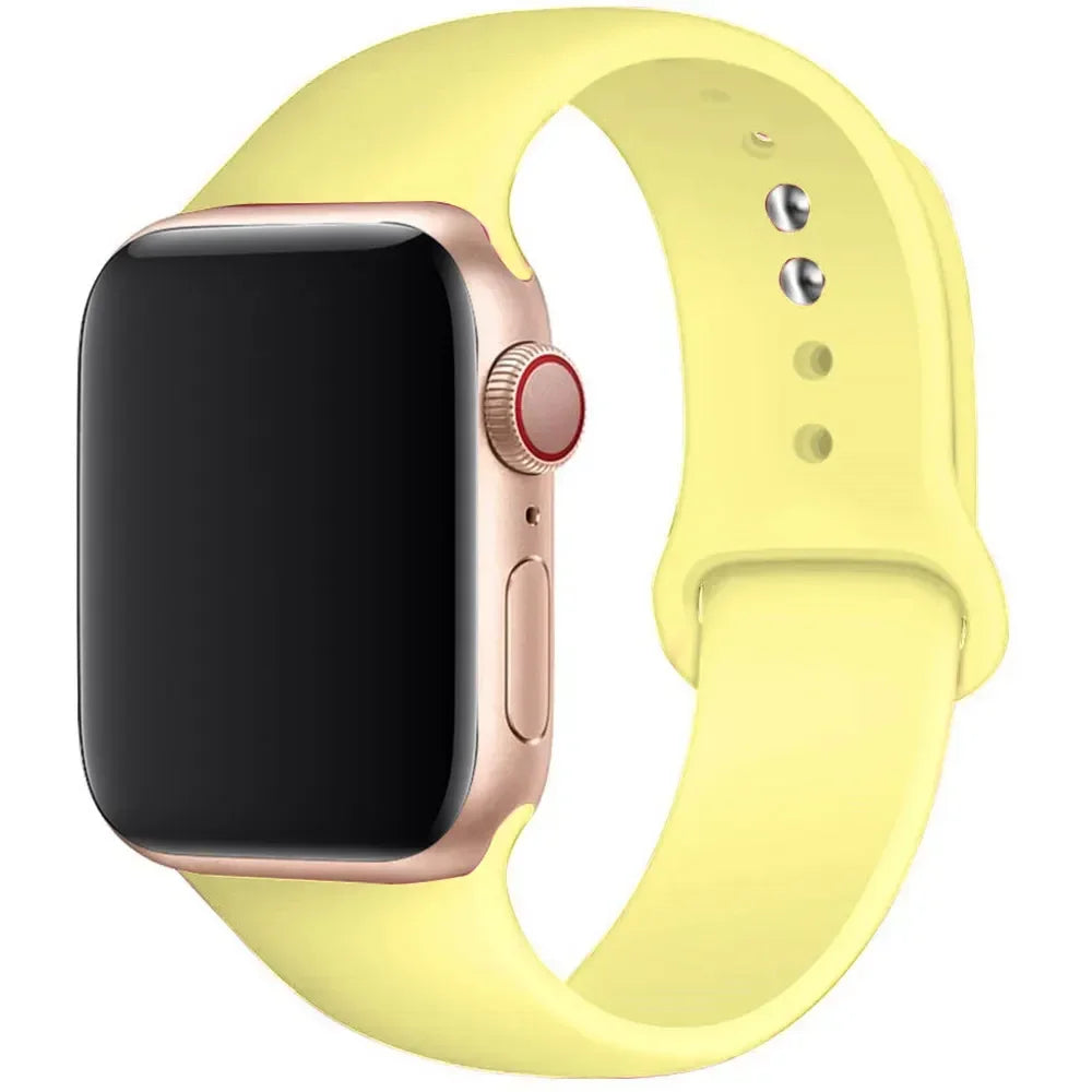 Sport Silicone For Apple Watch Ultra Band 49mm 40mm 44mm 42/38mm Soft rubber Bracelet iWatch series 9 8 7 6 SE 5 41mm 45mm Strap