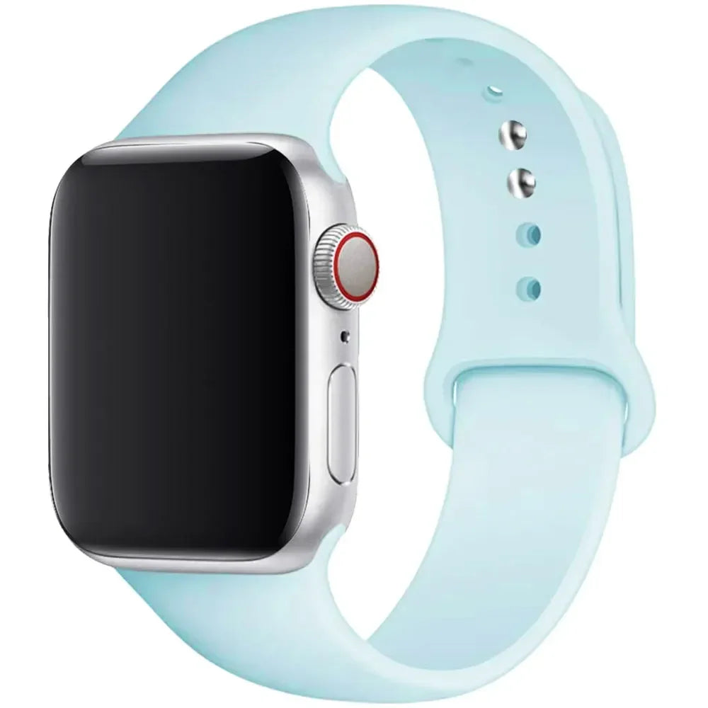 Sport Silicone For Apple Watch Ultra Band 49mm 40mm 44mm 42/38mm Soft rubber Bracelet iWatch series 9 8 7 6 SE 5 41mm 45mm Strap