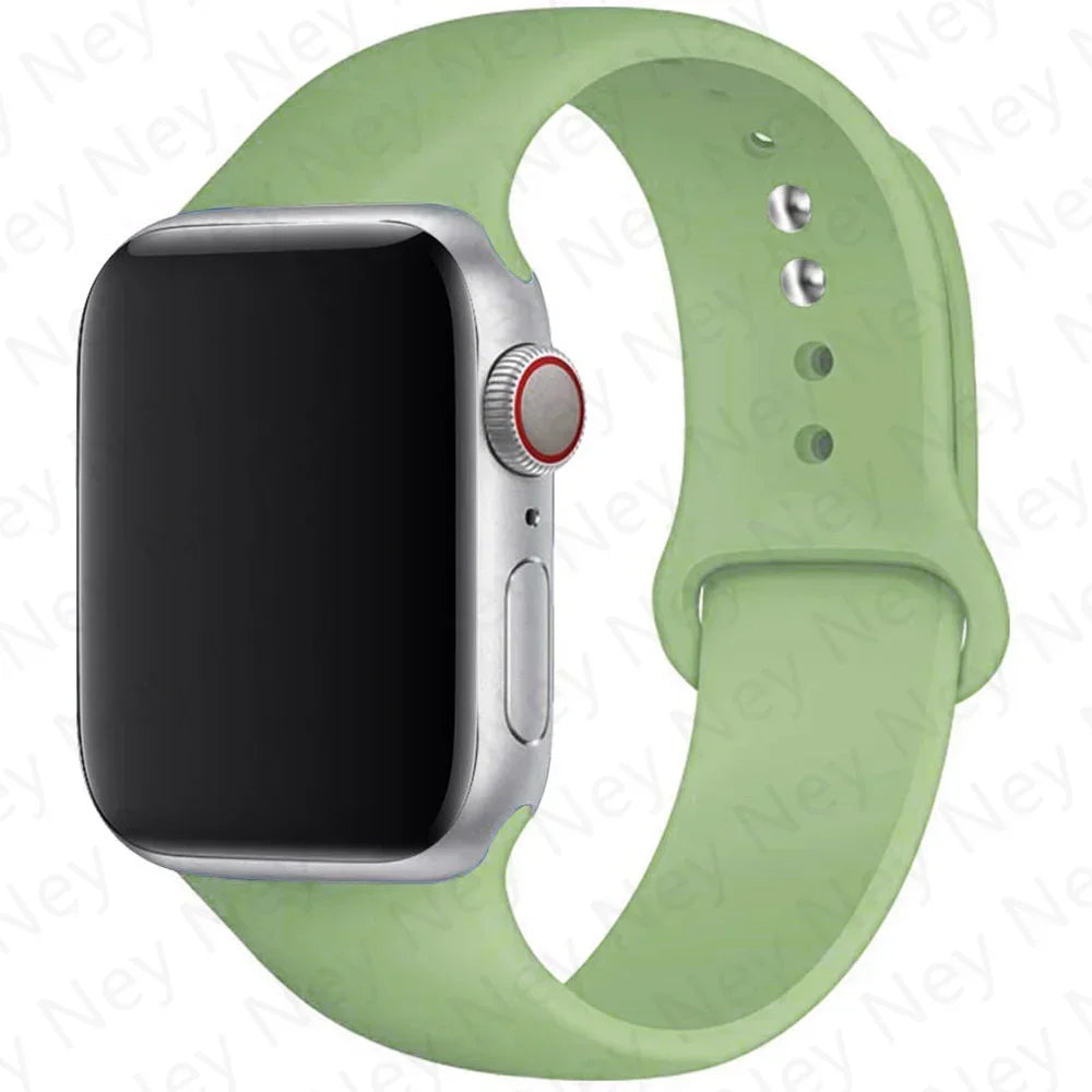 Sport Silicone For Apple Watch Ultra Band 49mm 40mm 44mm 42/38mm Soft rubber Bracelet iWatch series 9 8 7 6 SE 5 41mm 45mm Strap