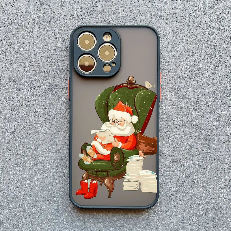 Luxury Cartoon Christmas Phone Cases for iPhone