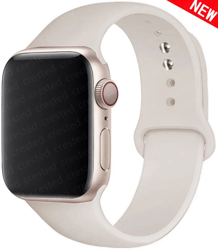 Silicone band For Apple Watch strap 44mm 49mm 40mm 41mm 46mm 42mm 45mm 38mm sports bracelet iWatch series 10 9 8 7 5 SE ultra 2