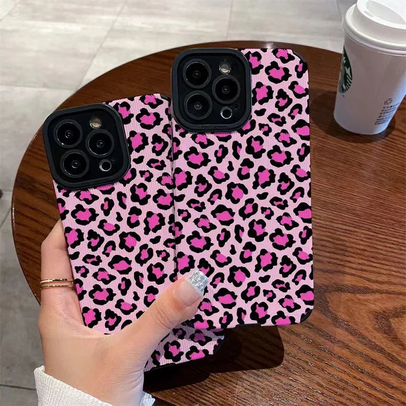 Leopard Pattern Silicone Case For iPhone