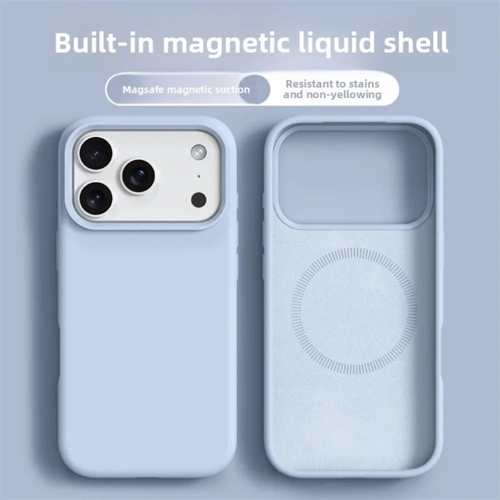 Max Liquid Silicone Mag Safe Phone Cases For iPhone