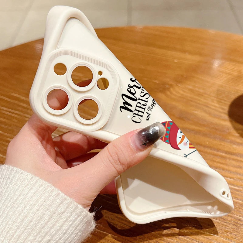 Silicone Christmas Pattern Case For iPhone