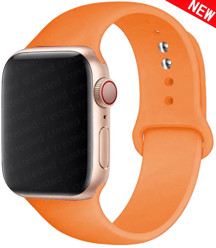 Silicone strap For Apple Watch band 44mm 40mm 49mm 45mm 41mm 38mm 42mm correa belt bracelet iWatch series 9 8 7 6 5 3 SE ultra 2