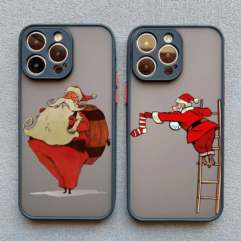 Luxury Cartoon Christmas Phone Cases for iPhone