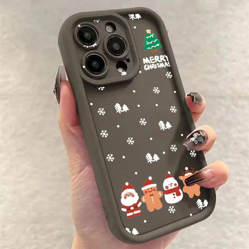 Christmas and Santa Elk Phone Case For iPhone