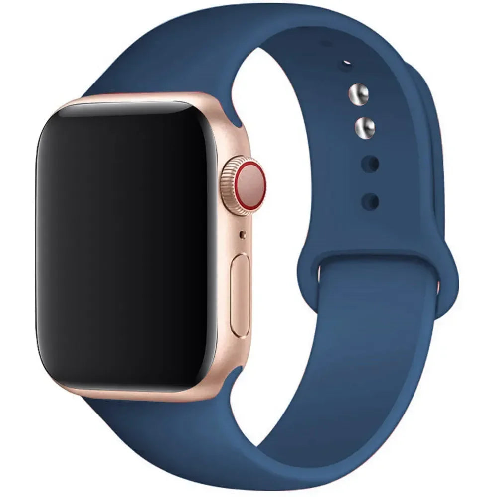 Sport Silicone For Apple Watch Ultra Band 49mm 40mm 44mm 42/38mm Soft rubber Bracelet iWatch series 9 8 7 6 SE 5 41mm 45mm Strap