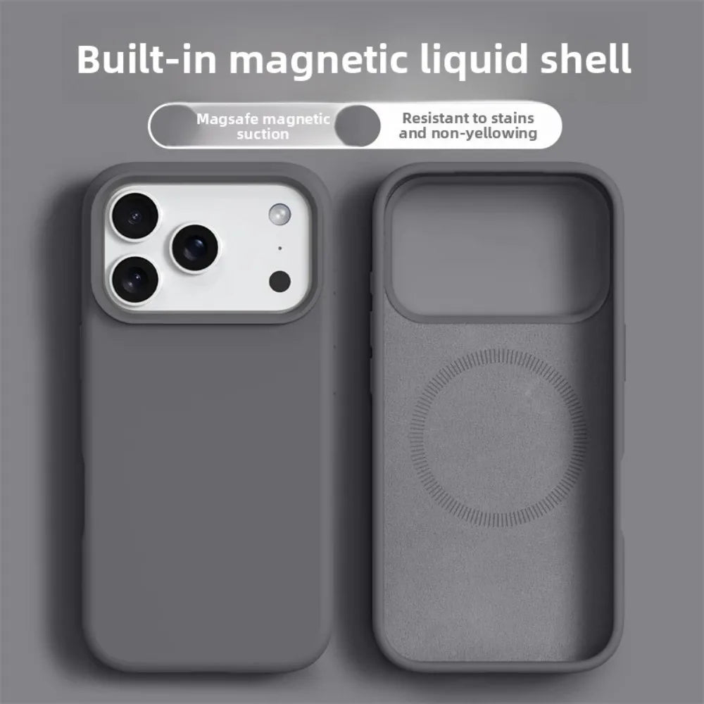 Max Liquid Silicone Mag Safe Phone Cases For iPhone