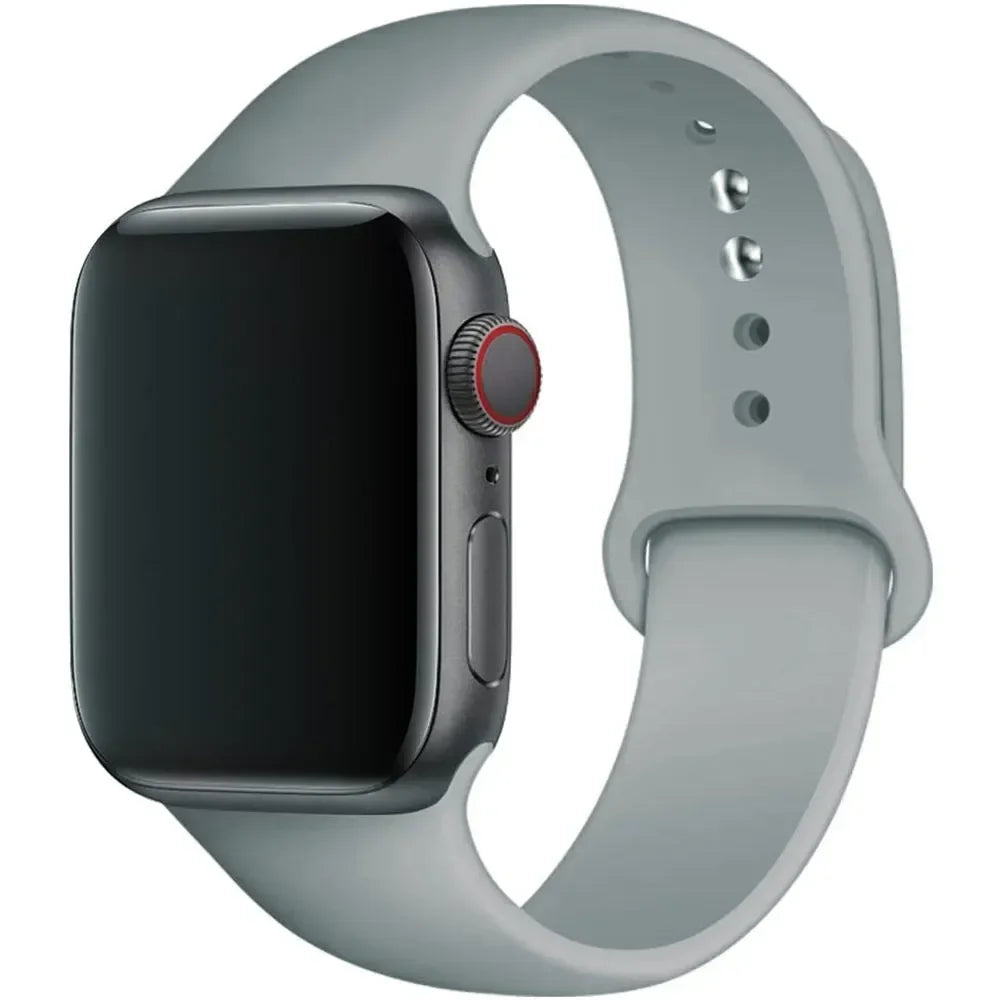 Sport Silicone For Apple Watch Ultra Band 49mm 40mm 44mm 42/38mm Soft rubber Bracelet iWatch series 9 8 7 6 SE 5 41mm 45mm Strap