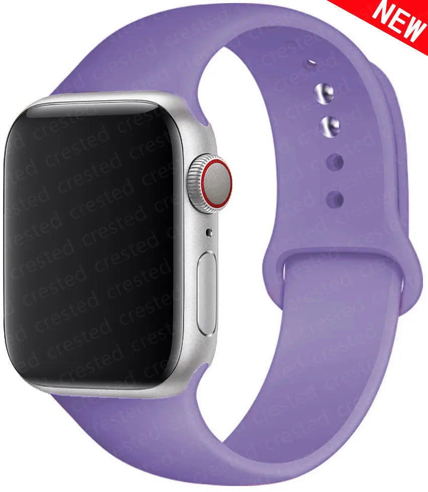 Silicone strap For Apple Watch band 44mm 40mm 49mm 45mm 41mm 38mm 42mm correa belt bracelet iWatch series 9 8 7 6 5 3 SE ultra 2