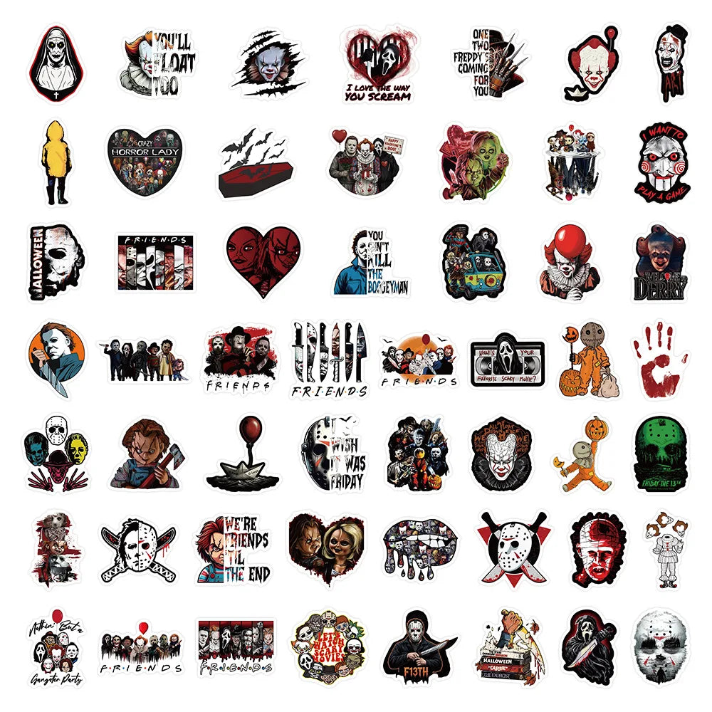 50PCS Halloween Horror Character Stickers