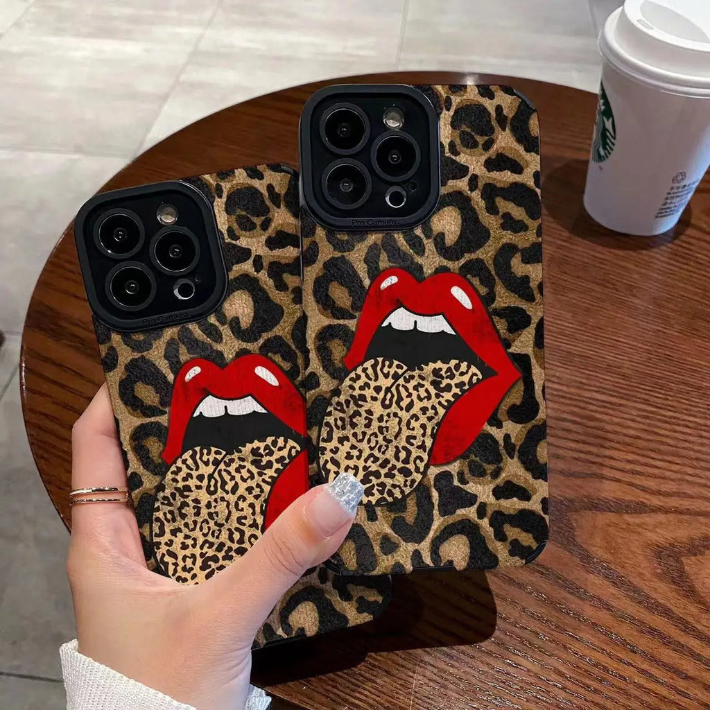 Leopard Pattern Silicone Case For iPhone