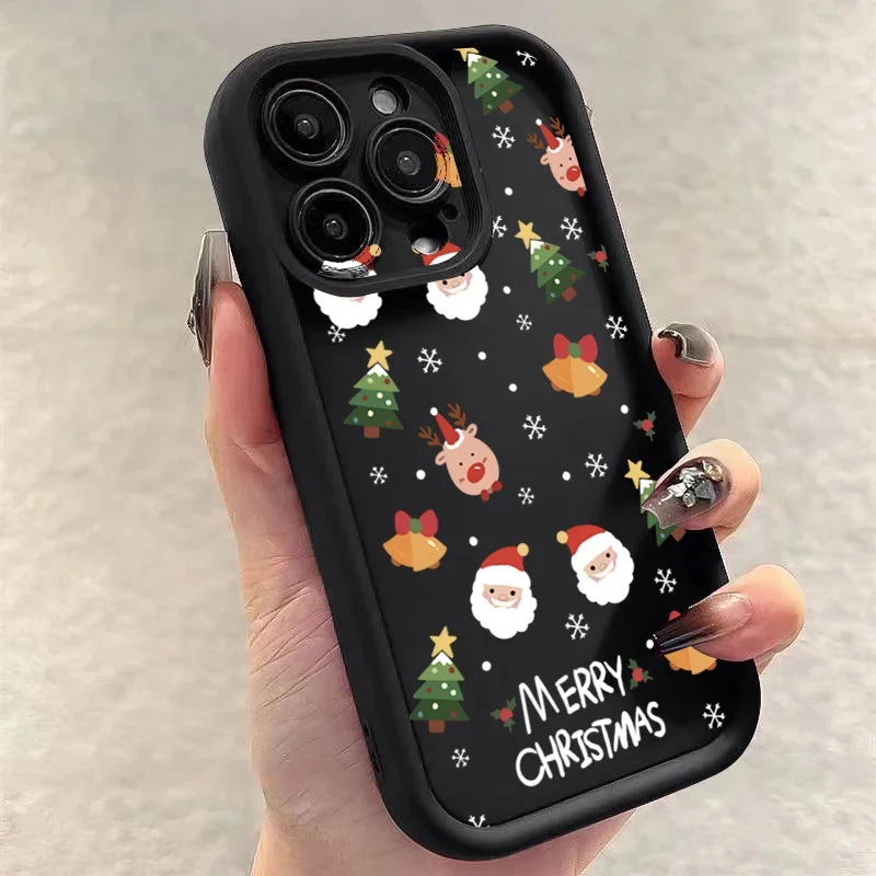 Christmas and Santa Elk Phone Case For iPhone