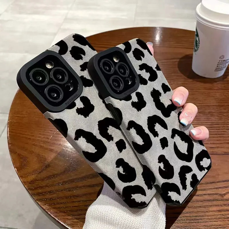 Leopard Pattern Silicone Case For iPhone