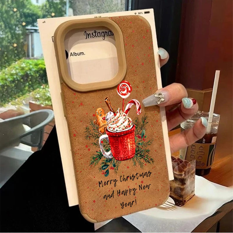 Winter Coffee Christmas Design Phone Case For iPhone