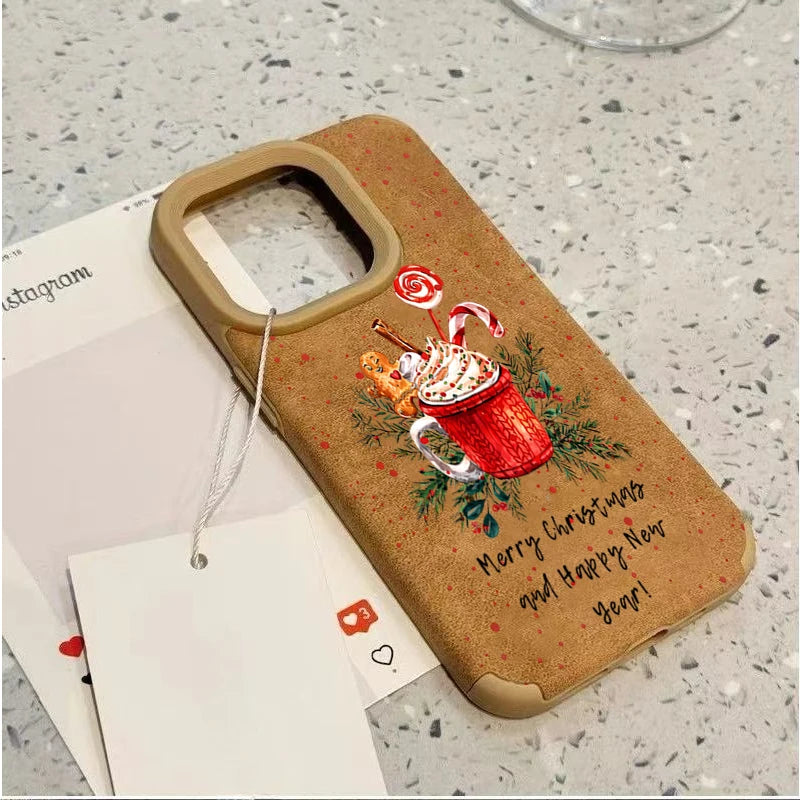 Winter Coffee Christmas Design Phone Case For iPhone