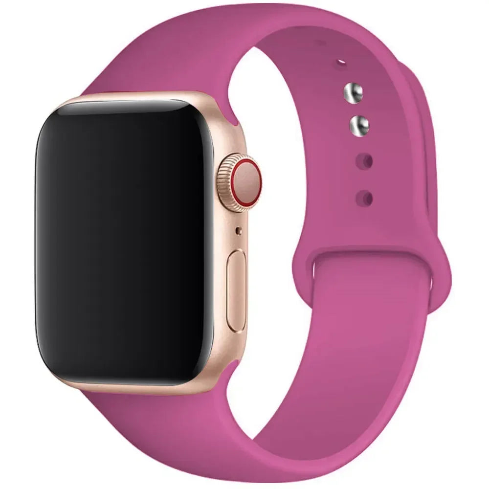 Sport Silicone For Apple Watch Ultra Band 49mm 40mm 44mm 42/38mm Soft rubber Bracelet iWatch series 9 8 7 6 SE 5 41mm 45mm Strap