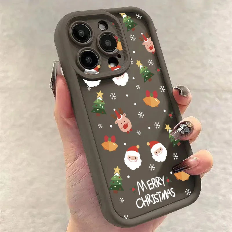 Christmas and Santa Elk Phone Case For iPhone