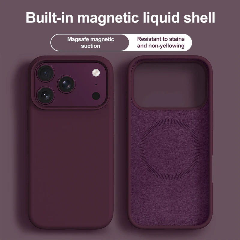 Max Liquid Silicone Mag Safe Phone Cases For iPhone