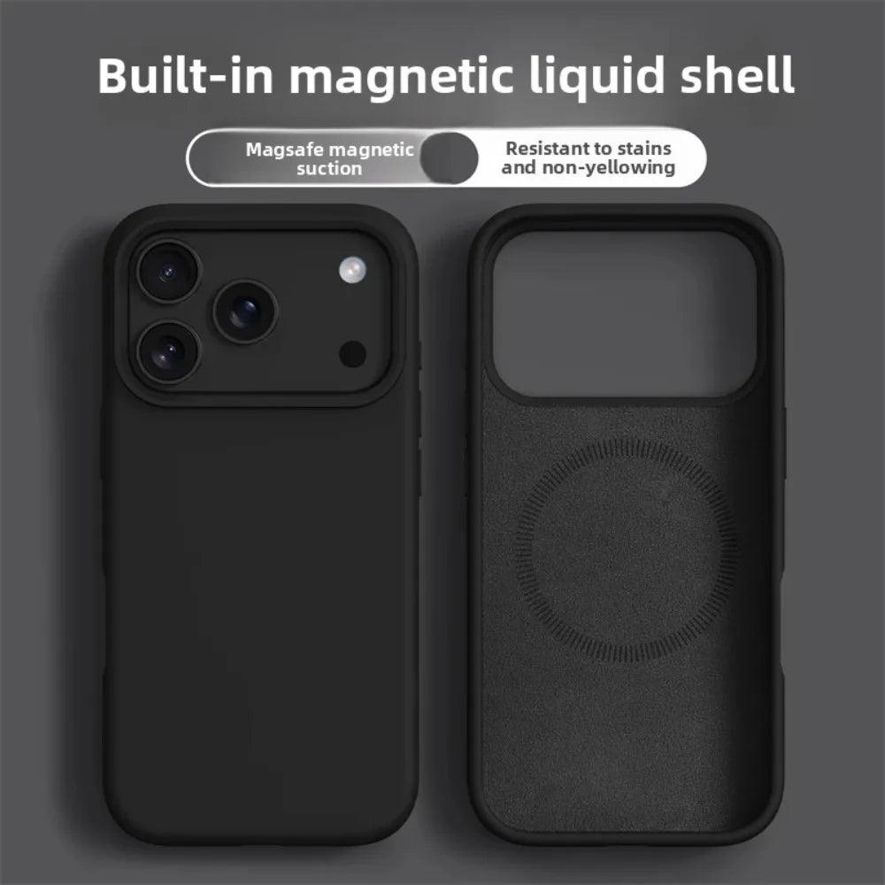 Max Liquid Silicone Mag Safe Phone Cases For iPhone