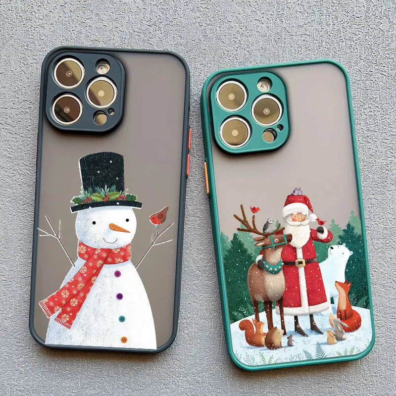 Luxury Cartoon Christmas Phone Cases for IPhone 17 16 14 15 Pro Max Pl ...