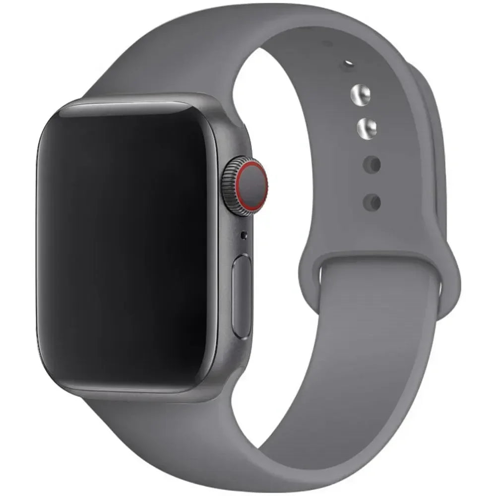 Sport Silicone For Apple Watch Ultra Band 49mm 40mm 44mm 42/38mm Soft rubber Bracelet iWatch series 9 8 7 6 SE 5 41mm 45mm Strap