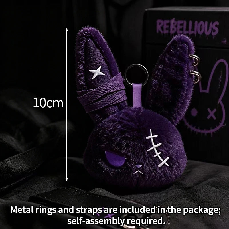 Dark Bunny and Rabbit Charms for Bag