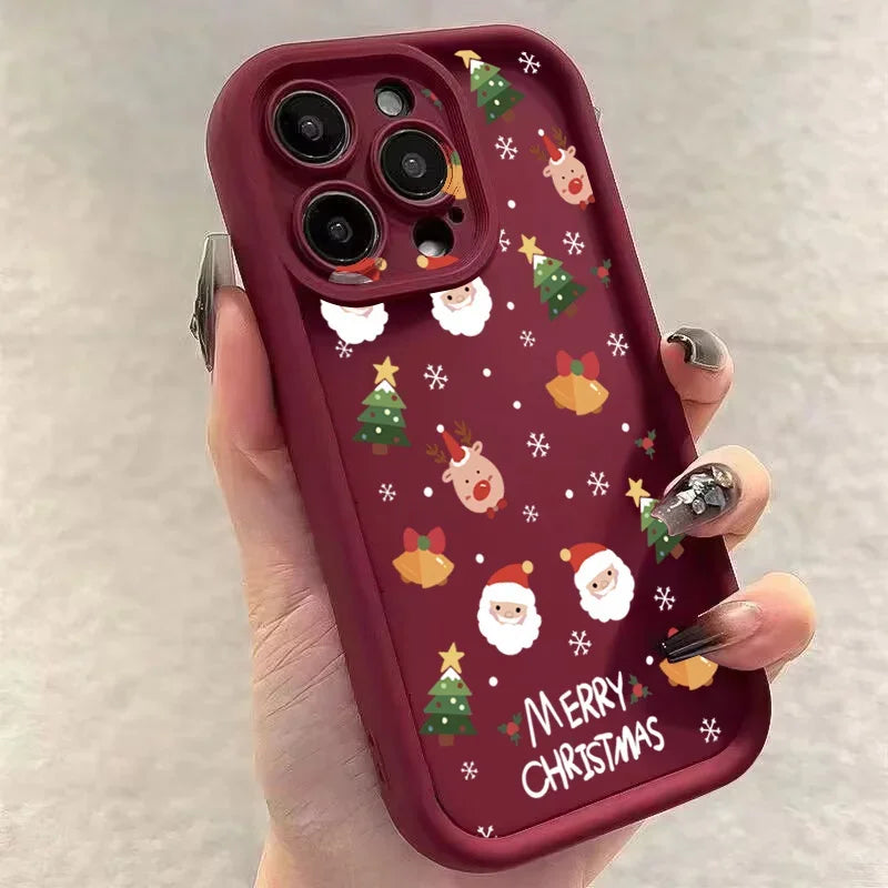 Christmas and Santa Elk Phone Case For iPhone