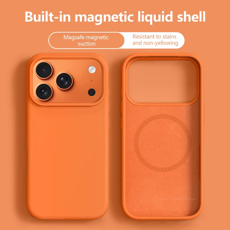 Max Liquid Silicone Mag Safe Phone Cases For iPhone